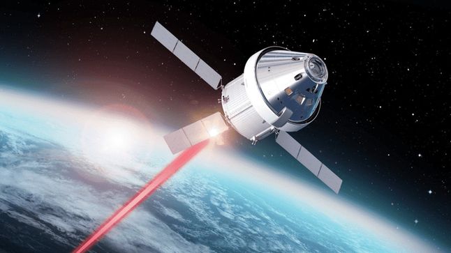 Wizja laserowej komunikacji poprzez Oriona.