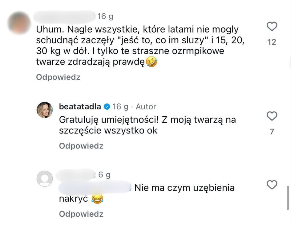 Beata Tadla odpowiada fanom