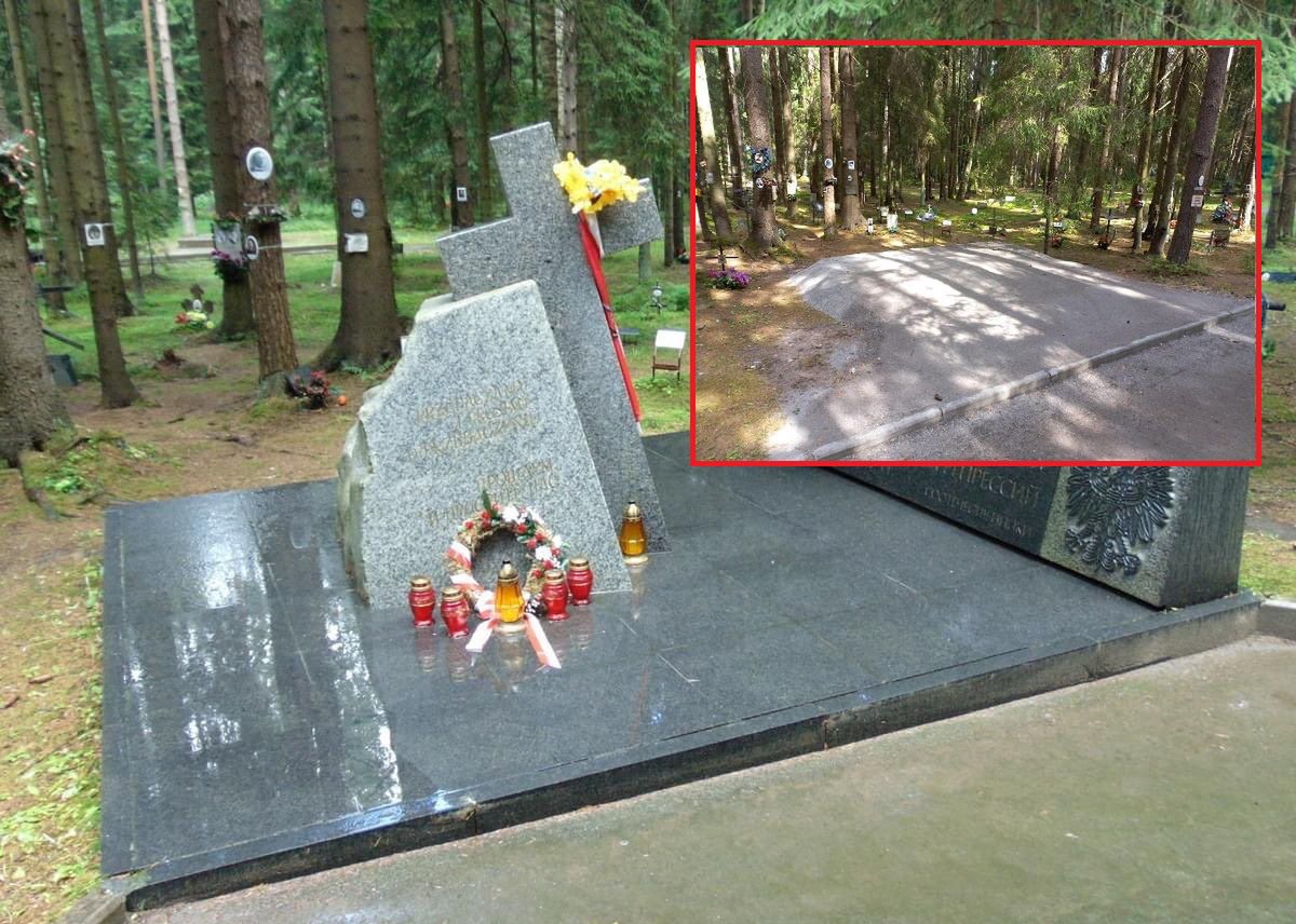 W Rosji trwa antypolska kampania. Pomnik zniknął z cmentarza