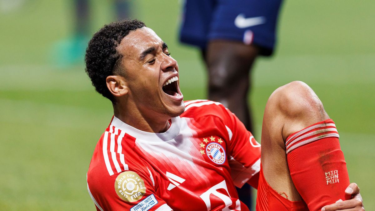 Getty Images / Jamal Musiala / Jamal Musiala doznał poważnej kontuzji w meczu z PSG