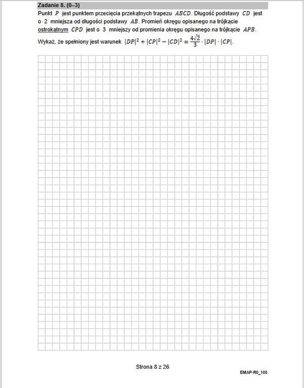 Matura rozszerzona z matematyki