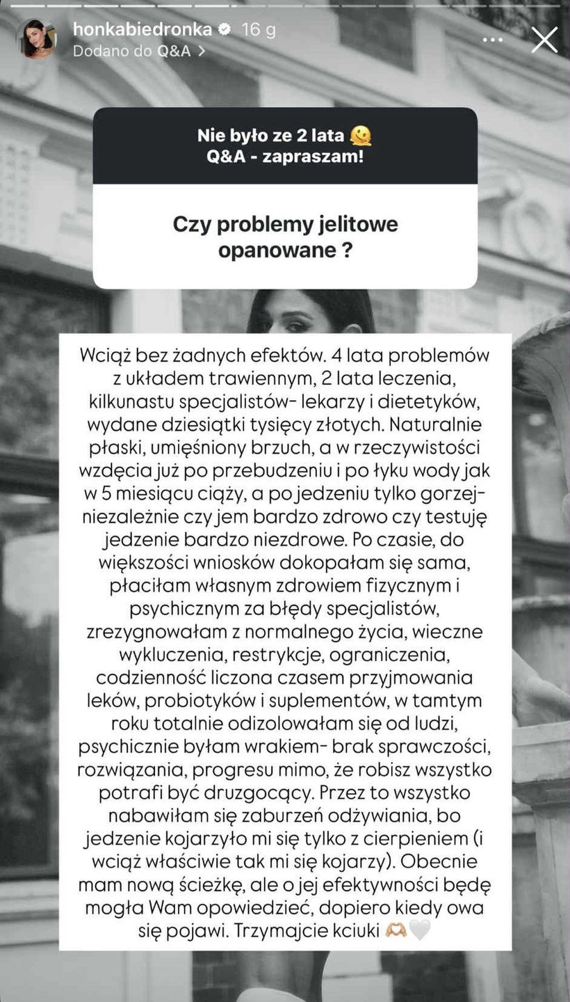 Honorata Skarbek opowiada o chorobie 