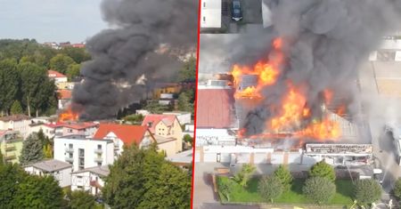 Duży pożar we Władysławowie. Trwa akcja służb