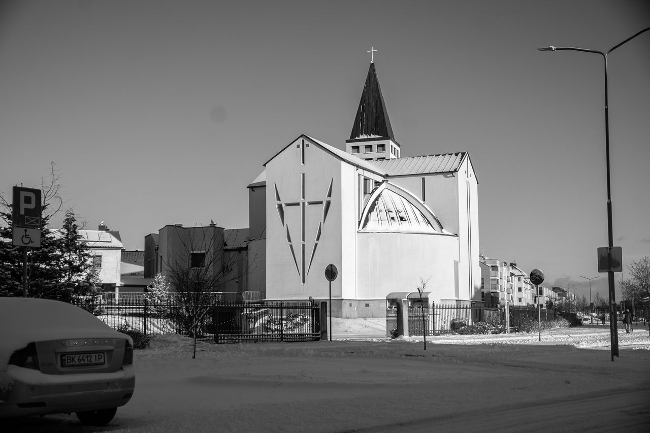 Piła, zima, śnieg