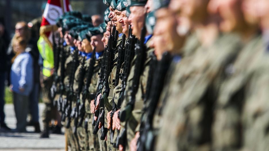 Przysięga wojskowa w 9. Olsztyńskim Batalionie Dowodzenia