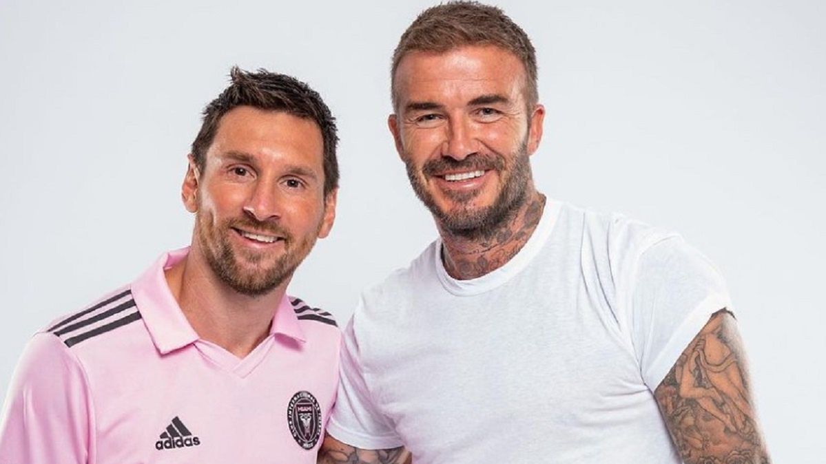 Na zdjęciu: Leo Messi i David Beckham