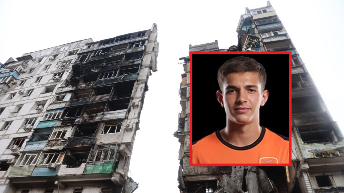 Getty Images / Leon Klein/Anadolu Agency / materiały prasowe / Na zdjęciu: zniszczone budynki w Mariupolu, na małym zdjęciu: Rodion Plaksa