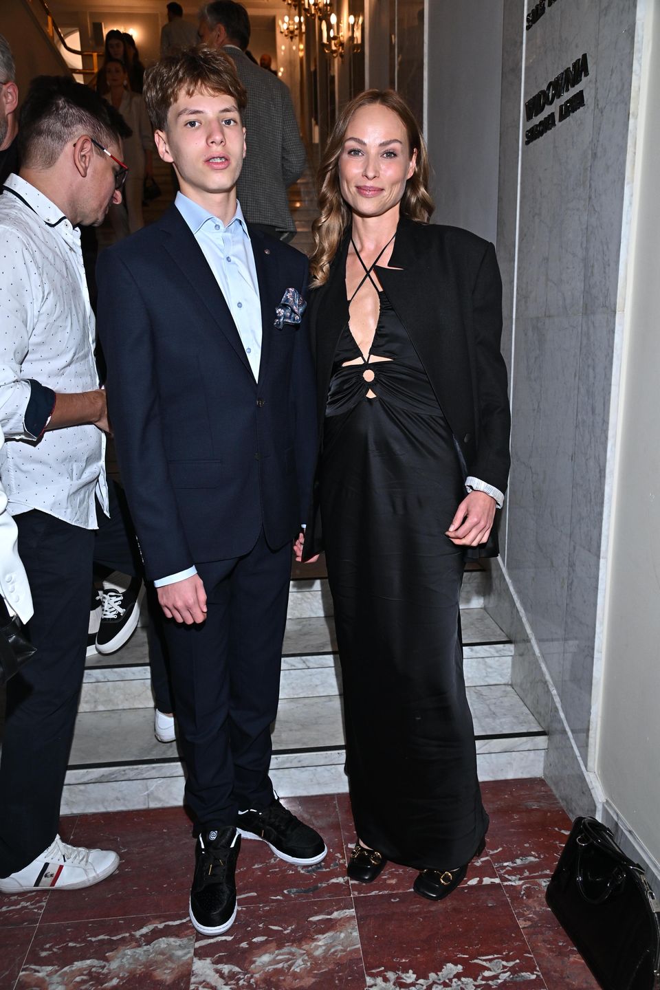 Weronika Książkiewicz z synem