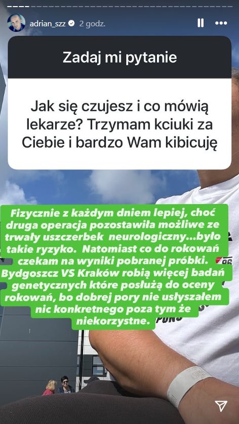 Adrian ze "Ślubu" o walce z chorobą