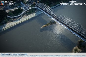 Toruń. Inwestycje PKP za niemal 700 milionów. Będzie m.in. kładka na moście kolejowym
