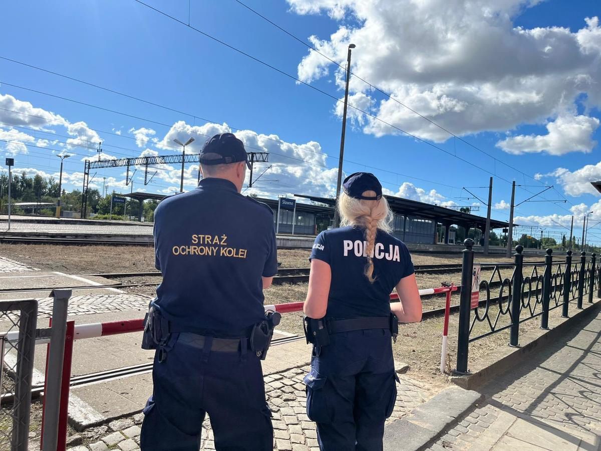 Sławno: Wspólne działania policjantów oraz Straży Ochrony Kolei