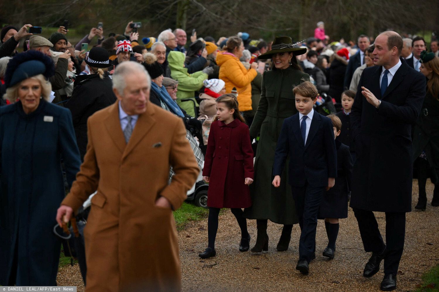 Royalsi na mszy świątecznej