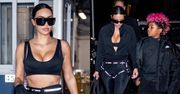 Sportowa Kim Kardashian mknie na obiad z 9-letnim synem. Uwagę zwracały jego ZAFARBOWANE WŁOSY