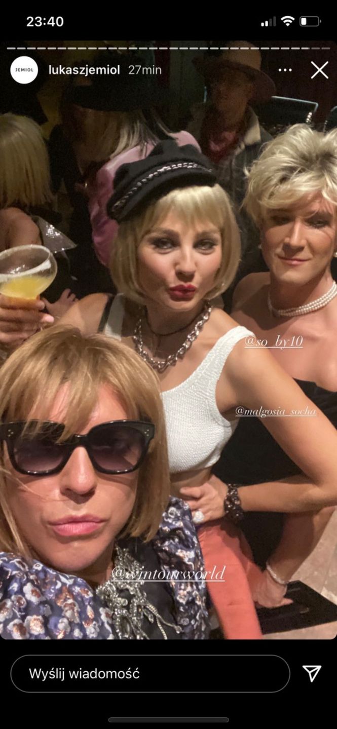 Małgorzata Socha - 1. rocznica ślubu Joanny Przetakiewicz i Rinke Rooyensa