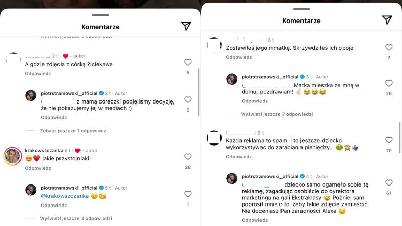Piotr Stramowski wdał się w dyskusję z internautami 