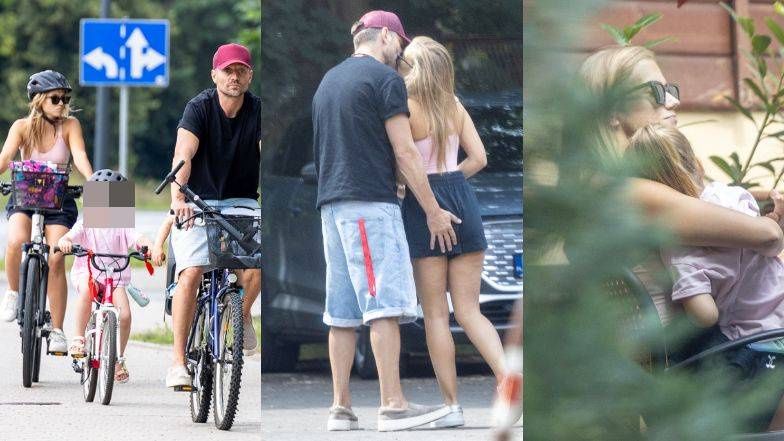 Agnieszka Kaczorowska z dziećmi i Rogacewiczem