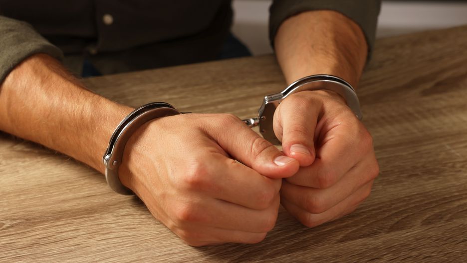 Man in metal handcuffs at wooden table, closeup
africaimages.com (Olga Yastremsk
arrest, background, bracelets, business, captive, chain, closeup, control, convict, crime, criminal, defense, detainee, detention, equipment, fraud, guilt, guilty, handcuffed, handcuffs, hands, illegal, iron, jail, justice, law, lock, male, man, metal, offense, person, police, prison, prisoner, problem, protection, punishment, restraint, security, steel, suspect, symbol, table, thief, tribunal, verdict, wooden, arrest, background, bracelets, business, captive, chain, closeup, control, convict, crime, criminal, defense, detainee, detention, equipment, fraud, guilt, guilty, handcuffed, handcuffs, hands, illegal, iron, jail, justice, law, lock, male, man, metal, offense, person, police, prison, prisoner, problem, protection, punishment, restraint, security, steel, suspect, symbol, table, thief, tribunal, verdict, wooden