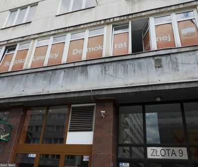Warszawa. "Ślady strzału" na szybie biura SLD. Policja wskazuje na broń pneumatyczną
