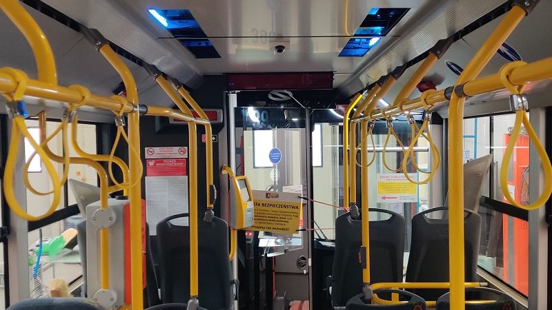 System dezynfekcji promieniowaniem UV-C zamontowany w autobusach MPK Lublin