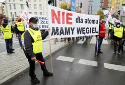 Warszawa. Górnicy protestują w centrum miasta
