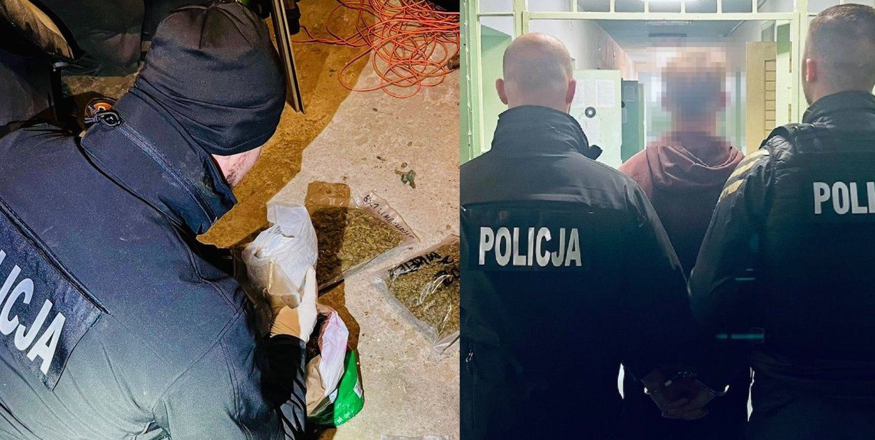 Słupsk: Dwóch nastolatków zatrzymanych. Ukrywali w piwnicy 3 kilogramy narkotyków