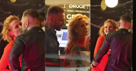 Patrycja Markowska całuje się ze świeżo upieczonym małżonkiem w restauracji. Nie mogli oderwać od siebie rąk