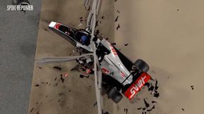 F1. Wypadek Romaina Grosjeana sekunda po sekundzie. Film robi wrażenie [WIDEO]