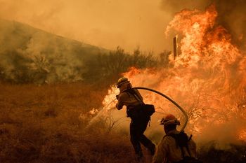 Potężny pożar lasu Gifford szaleje w Kalifornii. W Phoenix (Arizona) padł rekord temperatury