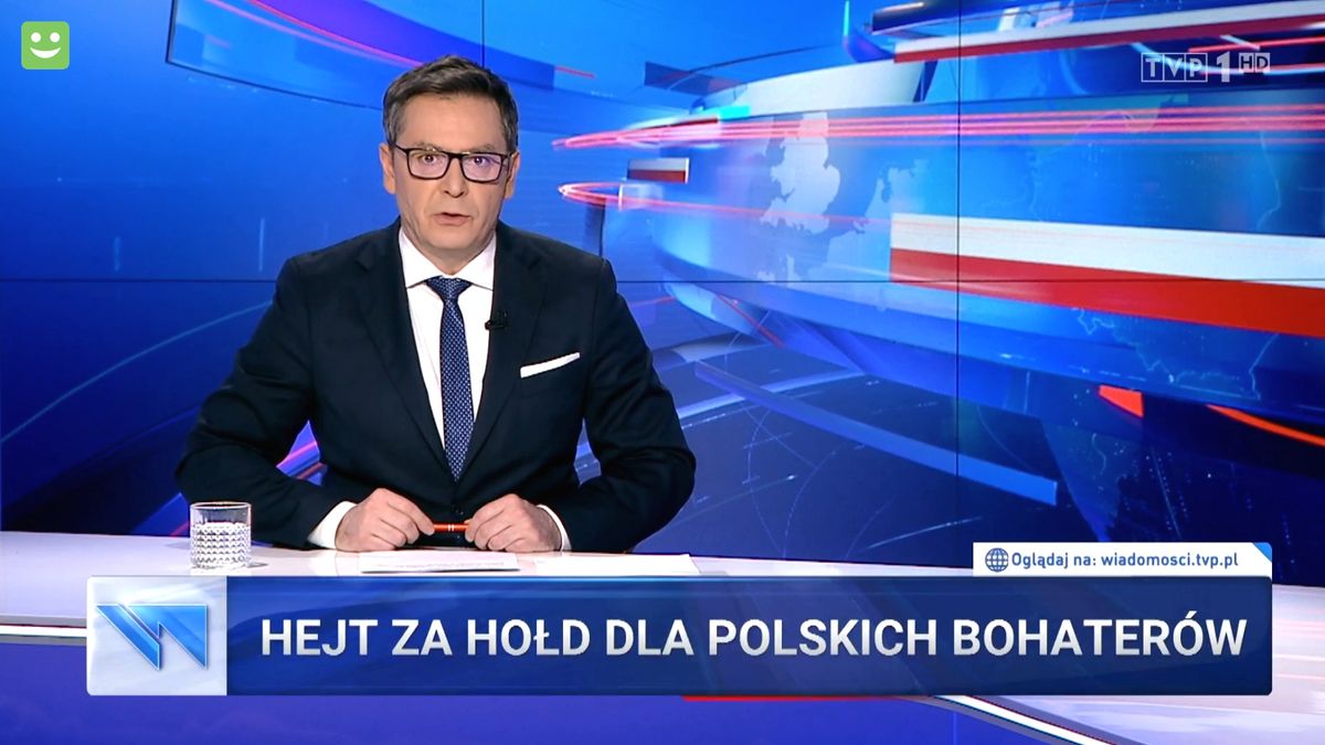Autorem reportażu "Wiadomości" TVP "Hejt za hołd dla polskich bohaterów" był Adrian Borecki 