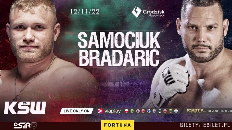 Materiały prasowe / KSW / Na zdjęciu: Zapowiedź walki Samociuk - Bradarić.