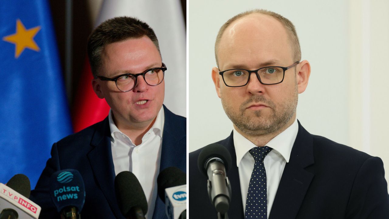 Marszałek Sejmu Szymon Hołownia / Poseł PiS Marcin Przydacz