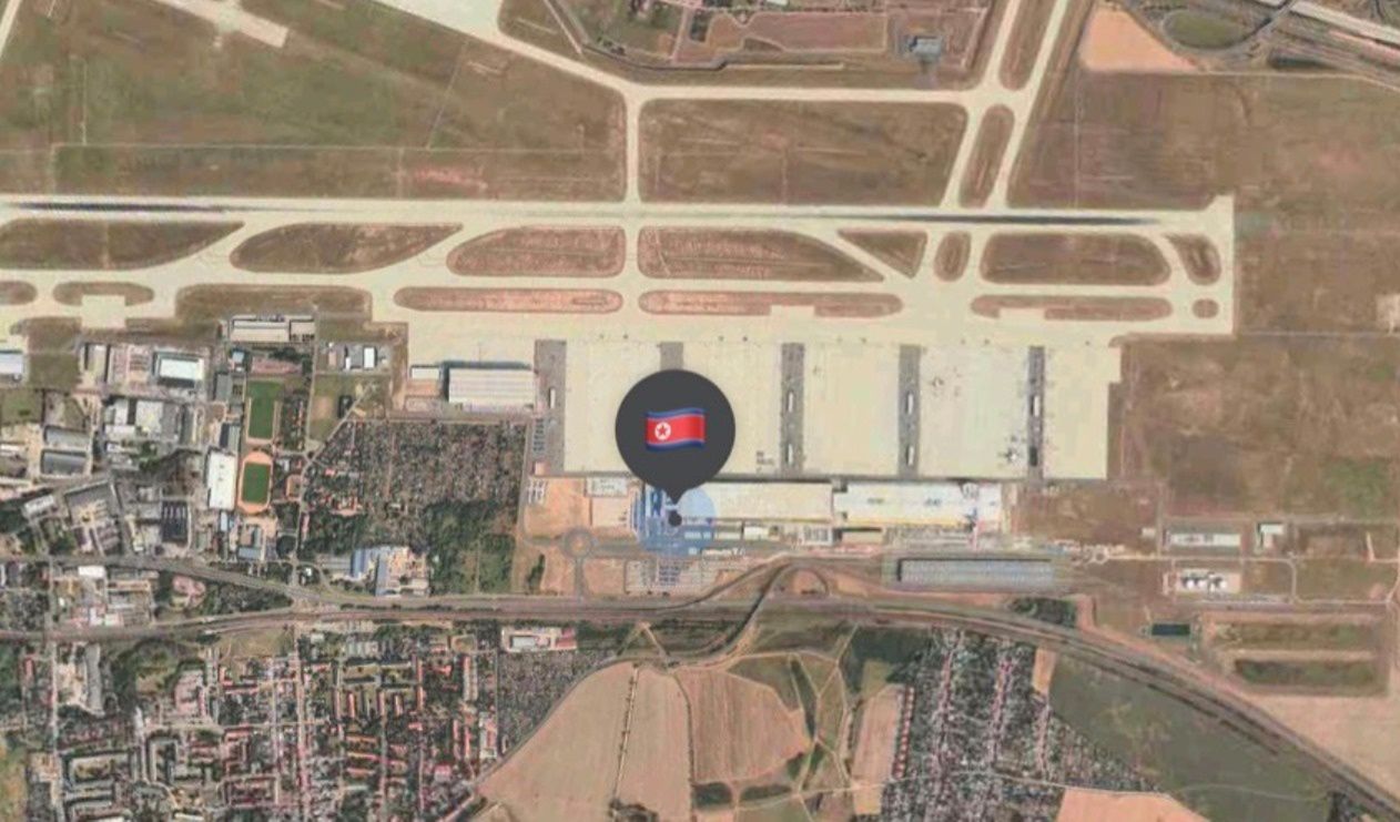 Położenie AirTaga wysłanego do Korei Północnej