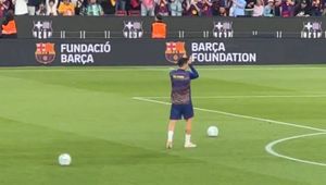 Ostatnia rozgrzewka Lewandowskiego na Camp Nou. Spójrz, co zrobił
