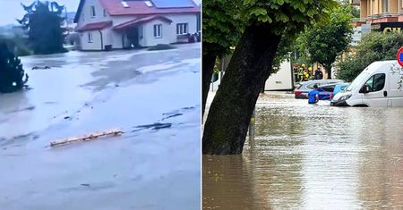 Powodzie błyskawiczne w północnej Polsce. Nagrania z Tolkmicka i Elbląga
