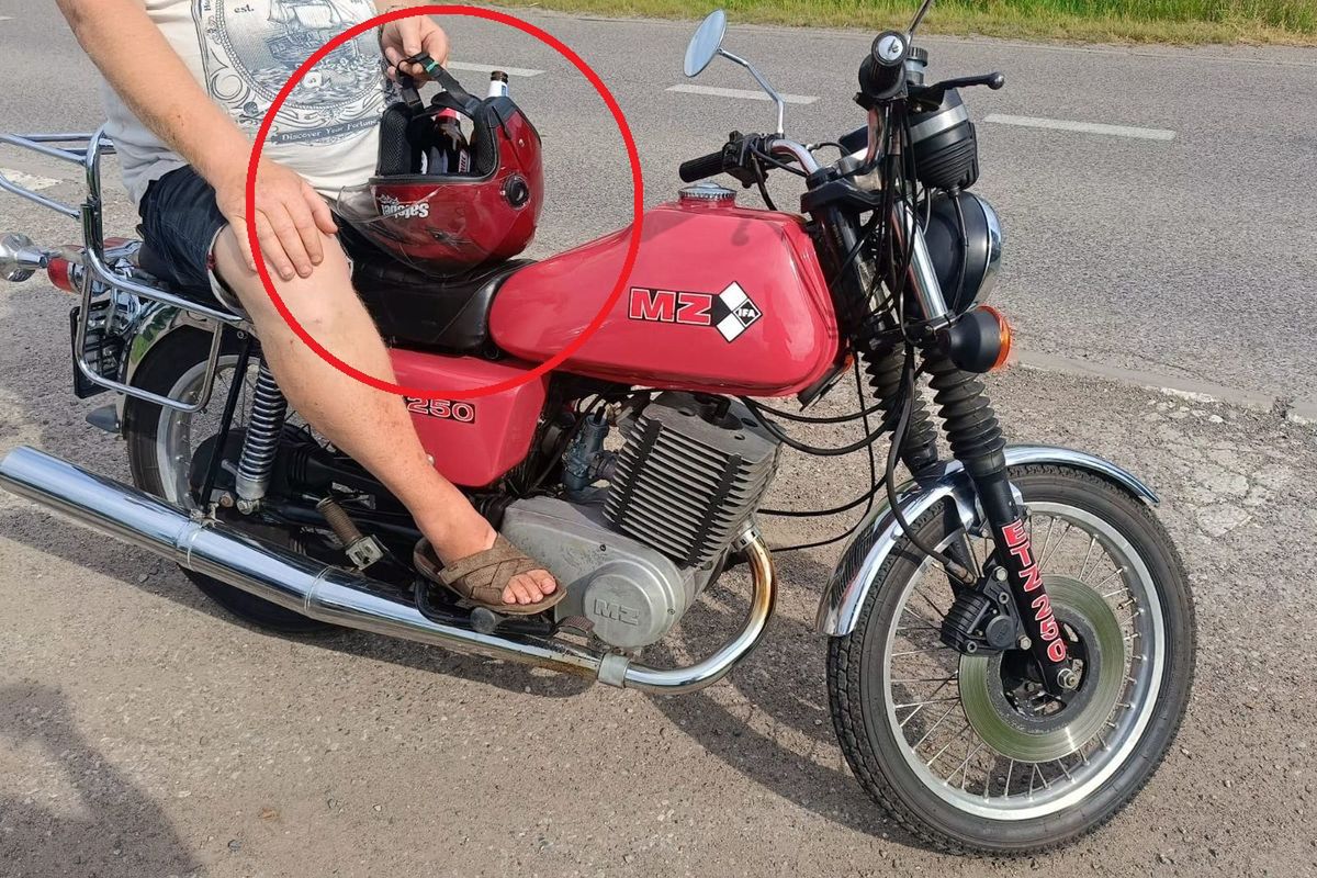 Motocyklista wydmuchał ponad promil 