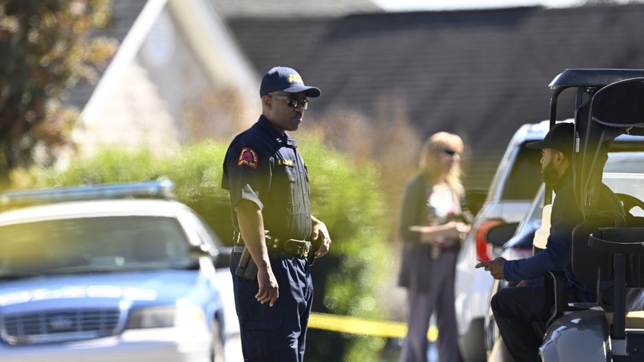 RALEIGH, USA - OCTOBER 14: A mass shooting by a 15 years old suspect left five dead, including a teenager and an off duty police officer in the Hedingham neighborhood in Raleigh NC, United States on October 14, 2022. (Photo by Peter Zay/Anadolu Agency via Getty Images)
