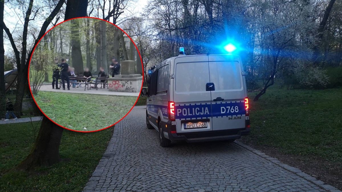Interwencja policji w Ogrodzie Saskim do grupy nieumiejącej się zachować młodzieży