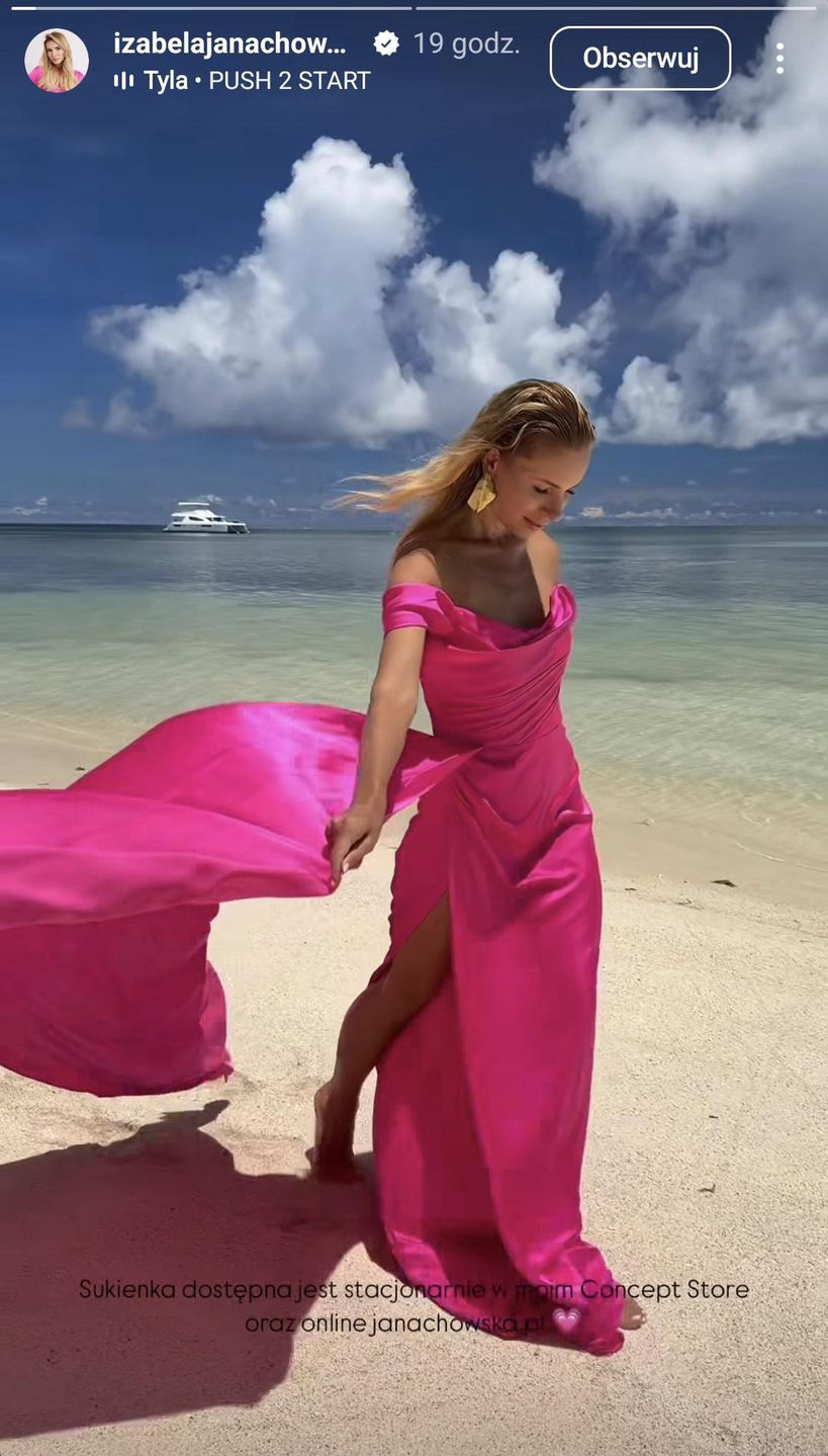 Izabela Janachowska na plaży