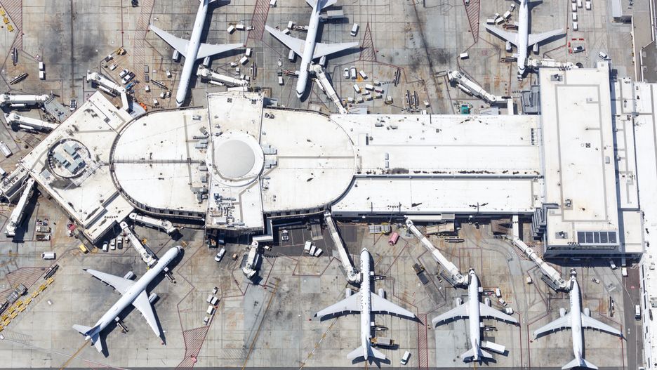 Lotnisko w Los Angeles z lotu ptaka