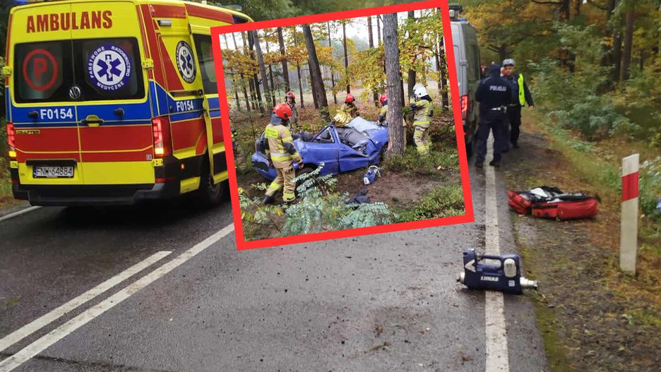 Poważny wypadek kierowcy volkswagena