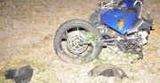 Chłaniówek: Wypadł motocyklem z drogi, kierujący jednośladem trafił do szpitala