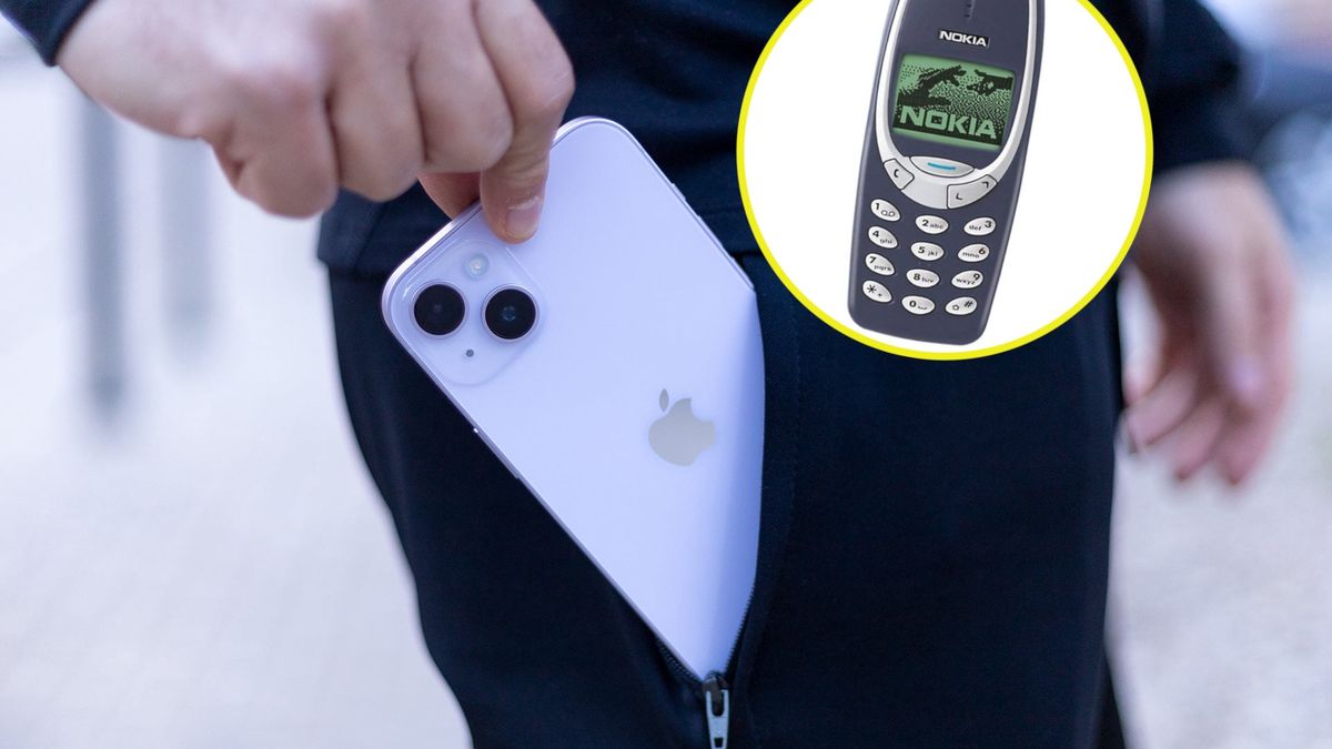 Apple iPhone i Nokia 3310