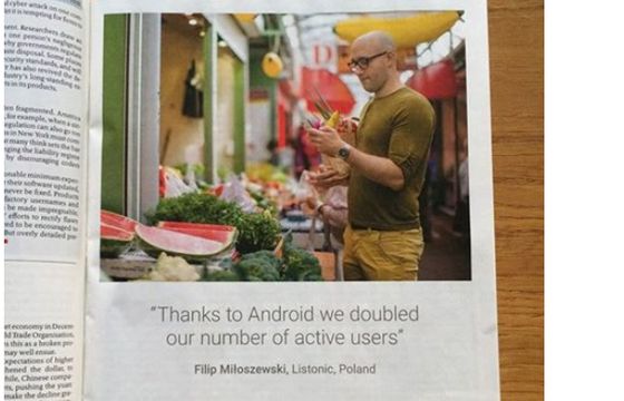 Twórcy aplikacji Listonic, Everytap i Fuelio w europejskiej kampanii Androida
