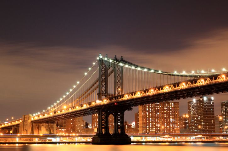 Nowy Jork - Brooklyn Bridge zamknięty
