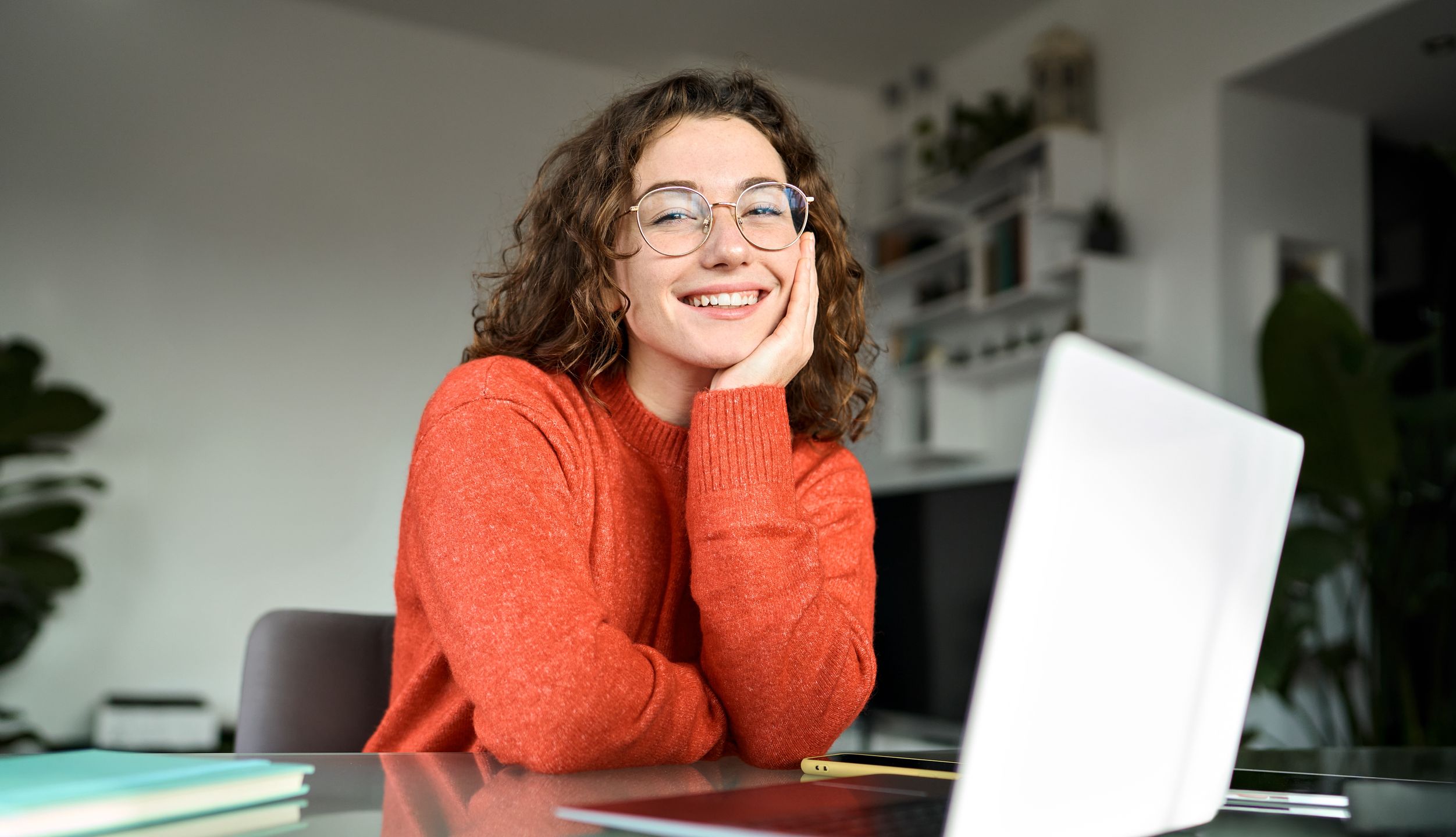 Young happy pretty woman student sitting at home office with laptop. Portrait
Portrait of happy young woman or student wearing glasses sitting at desk at home office with laptop computer looking at camera advertising online learning, remote work, business webinars.
woman, student, portrait, laptop, business, work, professional, office, home, happy, adult, beautiful, businesswoman, camera, computer, table, distance, education, elearning, employee, entrepreneur, eyeglasses, female, house, indoor, job, lady, learning, lifestyle, looking, model, one, online, pc, people, person, positive, pretty, remote, sitting, smile, specialist, study, stylish, table, technology, training, using, worker, young, woman, student, portrait, laptop, business, work, professional, office, home, happy, adult, beautiful, businesswoman, camera, computer, table, distance, education, elearning, employee, entrepreneur, eyeglasses, female, house, indoor, job, lady, learning, lifestyle, looking, model, one, online, pc, people, person, positive, pretty, remote, sitting, smile, specialist, study, stylish, technology, training, using, worker, young