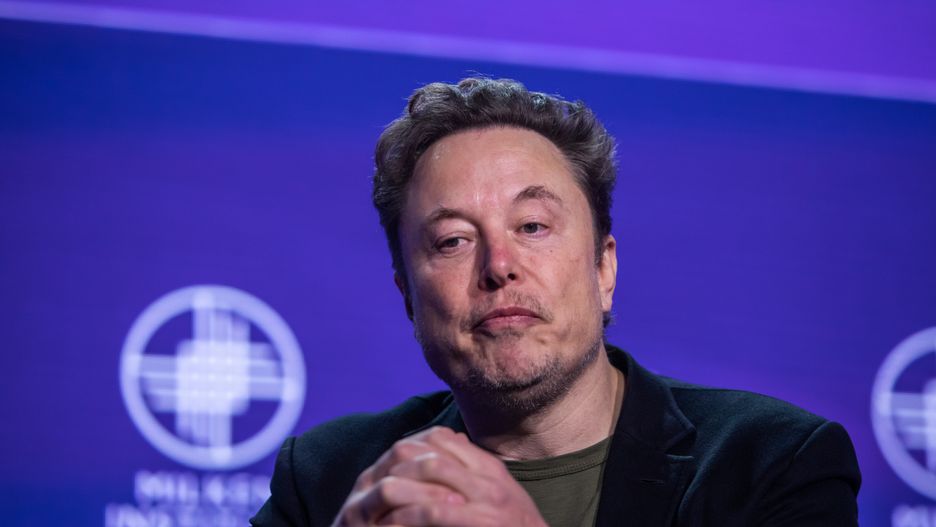 BEVERLY HILLS, CALIFORNIA - MAY 6: Elon Musk, co-founder of Tesla and SpaceX and owner of X Holdings Corp., speaks at the Milken Institute's Global Conference at the Beverly Hilton Hotel,on May 6, 2024 in Beverly Hills, California. The 27th annual global conference explores various topics, from the rise of generative AI to electric vehicle trends and features participants, soccer star David Beckham and actor Ashton Kutcher. (Photo by Apu Gomes/Getty Images)
