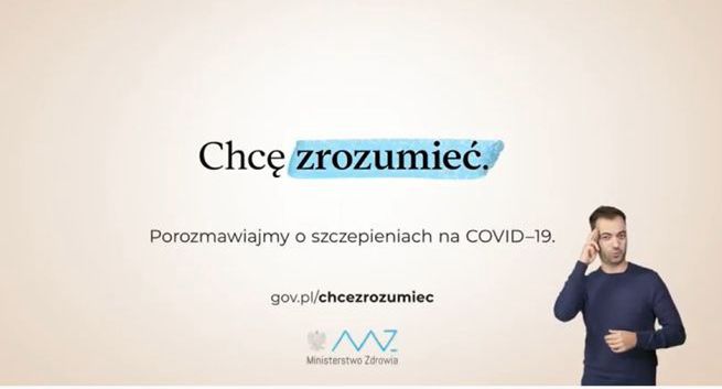„Chcę zrozumieć” w nowej kampanii rządowej o szczepieniach na covid