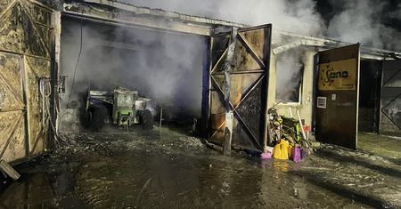 Pożar warsztatu mechanicznego w Ślepkowie Szlacheckim. Sześć zastępów w akcji!