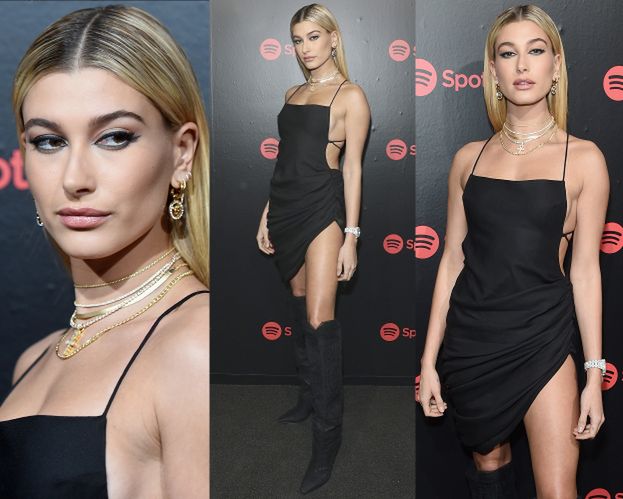 "Najseksowniejsza" Hailey Baldwin pozuje w czarnej szmatce