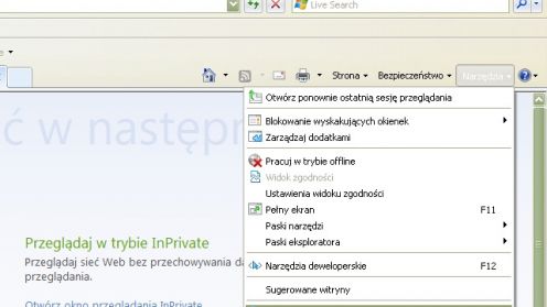 Jak wyłączyć ostrzeżenie o zabezpieczeniach w IE8? 1